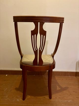 Juego de 4 sillas de madera antiguas GIRONA CIUDAD