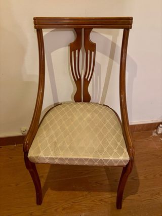 Juego de 4 sillas de madera antiguas GIRONA CIUDAD