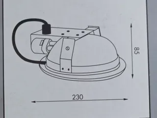 Foco empotrable Zamak
