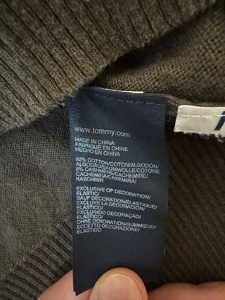 Maglione Tommy Hilfiger cotone e cashmere S marron