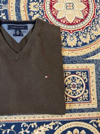 Maglione Tommy Hilfiger cotone e cashmere S marron