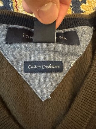 Maglione Tommy Hilfiger cotone e cashmere S marron