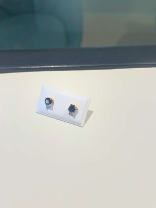 Pendientes Oro 18K Zafiro