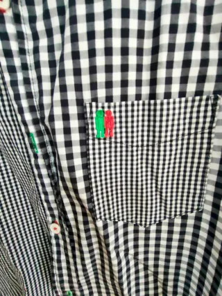 Camisa Desigual Cuadros Blanco y Negro