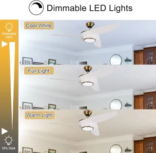 Ventilador de Techo Reiga 132cm con Luz