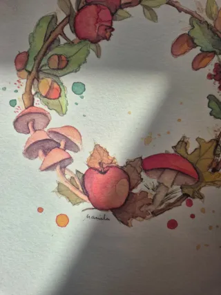 Conjunto 4 láminas edición limitada acuarela