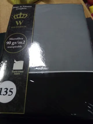 Sábana 135 Microfibra Gris Nueva