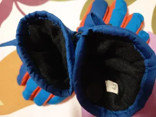 Guantes esquí junior azul y naranja