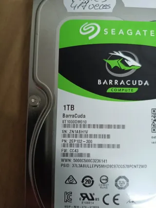 Disco Duro Seagate BarraCuda 3.5" 1TB SATA3
