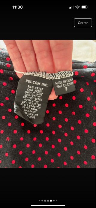 Sudadera Volcom reversible talla S