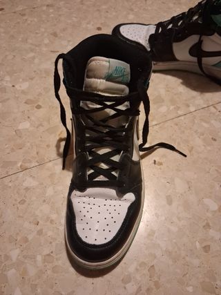 Botas Nike Air Jordan 1 Verde/Negro/Blanco