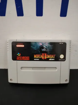 Cartuccia del videogioco Mortal Kombat II per Super Nintendo SNES