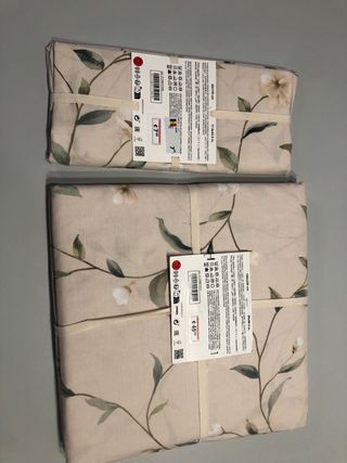 Funda Nórdica Zara Flores Beige/Verde + Almohada.