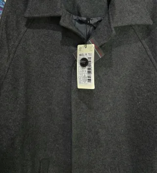 Abrigo largo gris hombre