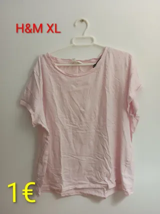 Camiseta H&M XL Rosa