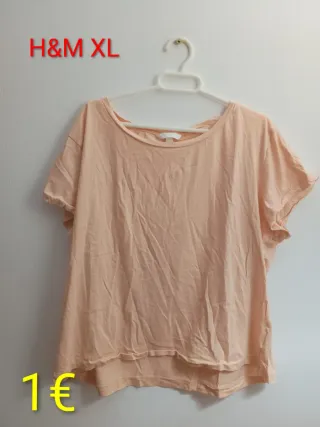 Camiseta H&M Rosa Talla XL