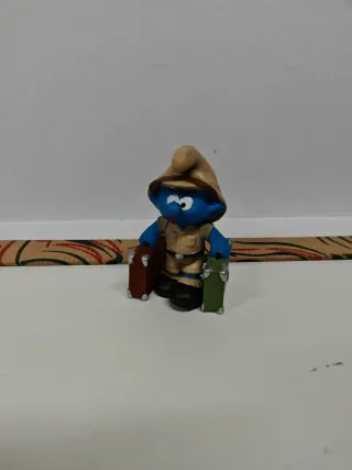 Figura Pitufo Viajero Maletas Schleich 20739