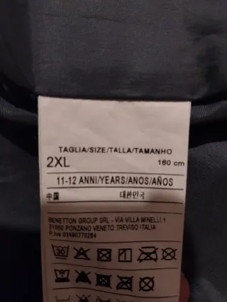 Plumifero Benetton niño 11-12