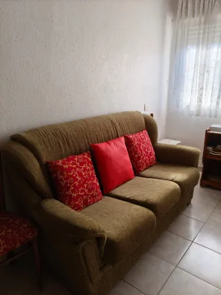 Sofá de 3 plazas verde