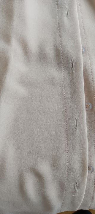 Blusa marca Vidrio gasa polyester nude talla S/M