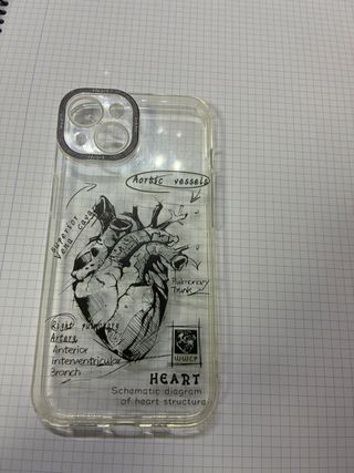 Funda iPhone Corazón Anatómico Transparente