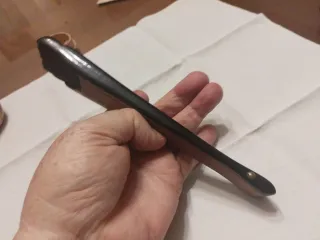 Antiguo abanico de peral pintado a mano