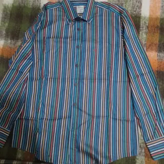 2 Camisas Hombre Algodón Manga Larga T M