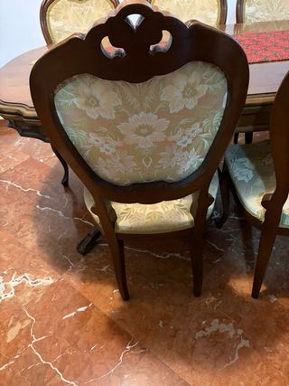 Juego 6 sillas madera