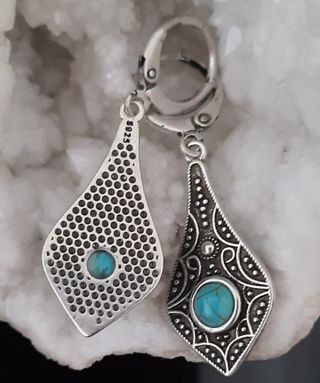 Pendientes Plata de Ley 925 y Turquesa