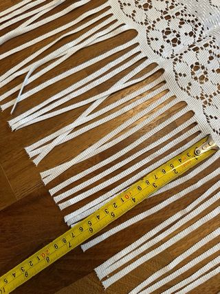 Set 2 Tende Pizzo con Frange