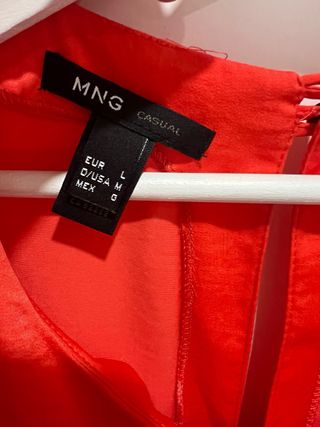 Vestido Mango Coral Talla L