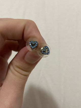 Pendientes Corazón Azul, no se la marca