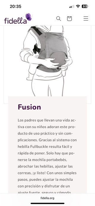 Mochila Porta Bebé Fidella Rosa