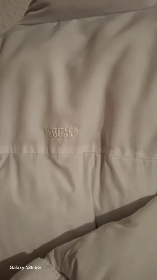 Cazadora Puffy Técnica Bershka Blanca