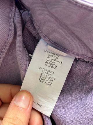 Vaqueros rectos morados