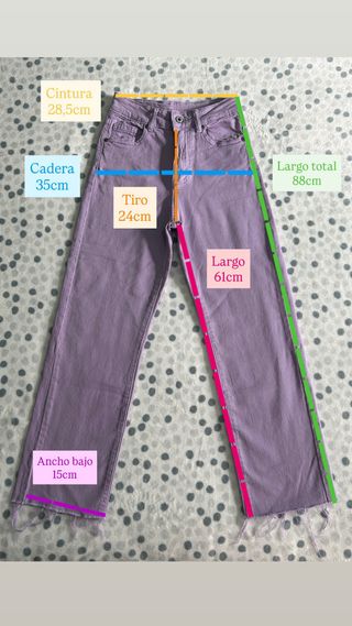 Vaqueros rectos morados