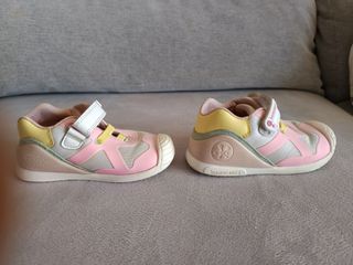 Scarpe bimba Biomecanics n. 24 rosa/gialle