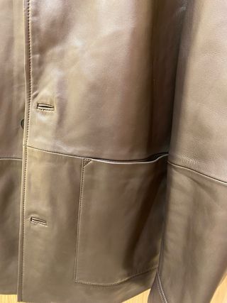 Cazadora Zara Piel Marrón Sin Estrenar