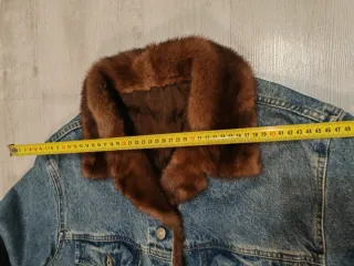 Giubbotto jeans con pelliccia