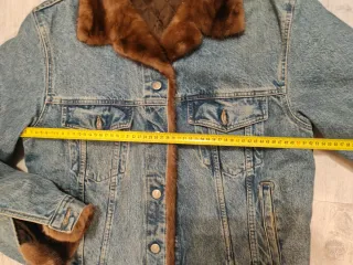 Giubbotto jeans con pelliccia
