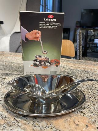 Salsera Lacor Acero Inox con Cacillo
