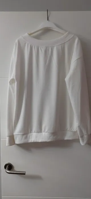 Sudadera Blanca con Estampado Route 66