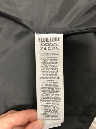 Cazadora Piel Ovina Negra .SLOWLOVE