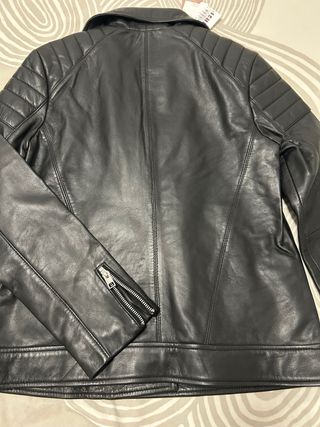 Cazadora Piel Ovina Negra .SLOWLOVE