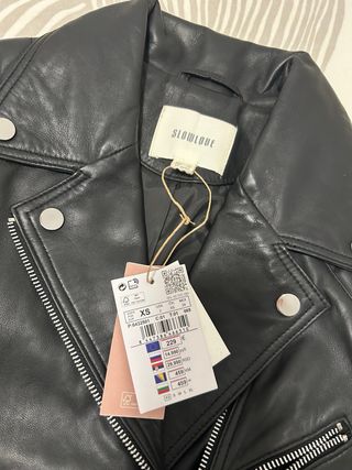 Cazadora Piel Ovina Negra .SLOWLOVE