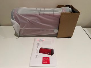 Tostadora Küken Inox Roja 1000W – 2 ranuras Nueva