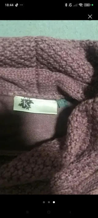 Jersey mujer cuello alto rosa