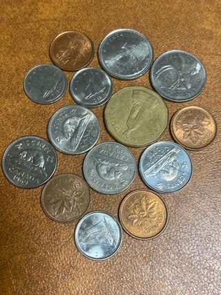 Lote 14 monedas canadienses