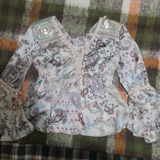 Conjunto Boho Blusa y Pantalón T M