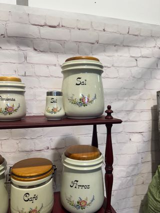 Set 6 Tarros Cocina Vintage